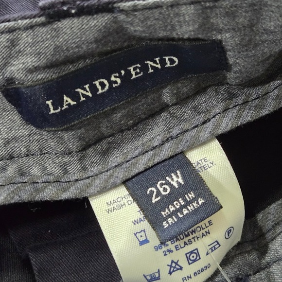 NWT Lands End Mini Straight Skirt Womens 26W Black Stretch Slit Hem Slash Pocket - Picture 9 of 15